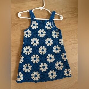 Zara 2T Blue and White Floral Kids Dress